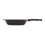Сковорода 24/6 см с антипригарным покрытием (темный мрамор), со съемной ручкой и стеклянной крышкой